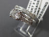 ESTATE 1.68CT DIAMOND 18KT WHITE GOLD CLASSIC WEDDING ENGAGEMENT RING SET #14401