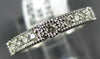 ESTATE .62CT DIAMOND 14KT WHITE GOLD 3D ROUND FILIGREE ETERNITY ANNIVERSARY RING