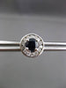 ESTATE .85CT DIAMOND & AAA SAPPHIRE 18K WHITE GOLD CLASSIC HALO CHANNEL EARRINGS