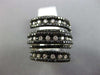 ESTATE 2.40CT DIAMOND 14KT WHITE & BLACK GOLD MULTI ROW CRISS CROSS ETOILE RING