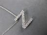 .32CT ROUND DIAMOND 14KT WHITE GOLD CLASSIC INITIAL FLOATING PENDANT #18296