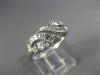 ESTATE .60CT DIAMOND 14KT WHITE GOLD 3D CLASSIC SWIRL ANNIVERSARY RING #26569
