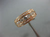 ESTATE .63CT DIAMOND 14K ROSE GOLD CLASSIC THREE ROW GRADUATING ANNIVERSARY RING