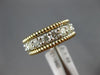 ESTATE WIDE 1.02CT DIAMOND 14KT 2 TONE GOLD SEMI ETERNITY ROPE ANNIVERSARY RING