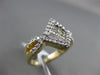 ESTATE WIDE 1.01CT ROUND & PRINCESS CUT DIAMOND 14K 2 TONE GOLD 3D INFINITY RING