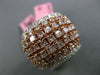 ESTATE EXTRA LARGE 3.85CT DIAMOND 18K WHITE & ROSE GOLD WEDDING ANNIVERSARY RING