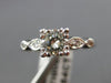 ANTIQUE .62CT ROUND DIAMOND PLATINUM 3D FILIGREE FISHTAIL ENGAGEMENT RING #22181