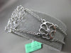 ESTATE WIDE .36CT DIAMOND 18K WHITE GOLD 3D OPEN FILIGREE ETOILE FLOWER BRACELET