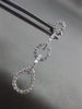 ESTATE .55CT DIAMOND 14KT WHITE GOLD CIRCLE OF LIFE TEAR DROP HANGING EARRINGS