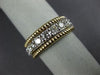 ESTATE WIDE 1.02CT DIAMOND 14KT 2 TONE GOLD SEMI ETERNITY ROPE ANNIVERSARY RING