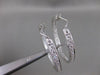 ESTATE 3.50CT DIAMOND HOOP INSIDE OUT 18K WHITE GOLD 33MM FILIGRE EARRINGS 20167