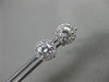 ESTATE .65CT DIAMOND 14KT WHITE GOLD ROUND CLASSIC SOLITAIRE HALO STUD EARRINGS