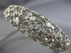 ESTATE LARGE 4.50CT DIAMOND 14KT WHITE GOLD 3D WEB ETOILE BEZEL BANGLE BRACELET
