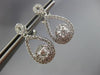 ESTATE .80CT DIAMOND 14KT WHITE GOLD SOLITAIRE INFINITY FLOWER HANGING EARRINGS