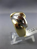 ESTATE LARGE 14KT WHITE & YELLOW GOLD HANDCRAFTED DOUBLE HEART LOVE RING #22799