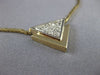 ESTATE .40CT DIAMOND 14KT TWO TONE GOLD CLASSIC DOUBLE TRIANGLE NECKLACE #25658