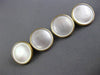 ESTATE AAA MOTHER OF PEARL 14KT YELLOW GOLD DOUBLE SIDED BEZEL CUFF LINKS #26425