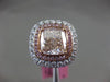 EXTRA LARGE 6.54CT WHITE & PINK DIAMOND 18K WHITE & ROSE GOLD 3D ENGAGEMENT RING