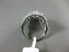 ESTATE EXTRA LARGE 2.78CT DIAMOND 18KT WHITE GOLD 3D FILIGREE OVAL COCKTAIL RING