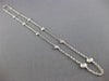 ESTATE .84CT DIAMOND 14KT WHITE GOLD 3D CLASSIC 12 STONE BY THE YARD NECKLACE