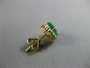 ESTATE 2.12CT DIAMOND & AAA EMERALD 14KT YELLOW GOLD 3D OVAL HALO STUD EARRINGS