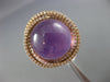 LARGE 16.80CT DIAMOND & KABOCHON AMETHYST 14KT ROSE GOLD MULTI ROW CIRCULAR RING