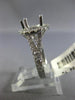 ESTATE LARGE 1.04CT DIAMOND 14KT WHITE GOLD 3D HALO SEMI MOUNT ENGAGEMENT RING