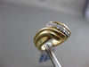 ESTATE WIDE .33CT ROUND DIAMOND 14KT YELLOW GOLD 3D MULTI WAVE LOVE KNOT RING