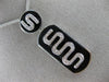 ESTATE LARGE .18CT DIAMOND & AAA ONYX 14KT WHITE GOLD SQUARE SNAKE FUN PENDANT