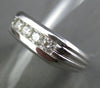 ESTATE .65CT DIAMOND 14KT WHITE GOLD CHANEL SET ANNIVERSARY WEDDING RING #1314