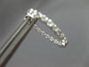 ESTATE .50CT DIAMOND 14KT WHITE GOLD 3D CLASSIC OVAL INSIDE OUT HOOP EARRINGS