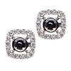 ESTATE .57CT DIAMOND 18KT WHITE GOLD 3D ROUND & SQUARE CLASSIC JACKET EARRINGS