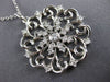 ESTATE LARGE .58CT DIAMOND 14KT YELLOW GOLD 3D FILIGREE FLOWER SNOWFLAKE PENDANT