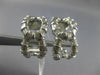 ESTATE LARGE 1.80CT DIAMOND 18K WHITE GOLD 3D BAGUETTE INFINITY CLIP ON EARRINGS