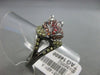 ESTATE 1.66CT AAA EMERALD, GARNET & YELLOW TOPAZ 18KT BLACK GOLD FRONG FUN RING