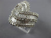ESTATE EXTRA LARGE 3.24CT DIAMOND 18KT WHITE GOLD 3D LOVE KNOT ANNIVERSARY RING