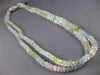 ESTATE 70.91CT DIAMOND & AAA MULTI COLOR AQUAMARINES 18KT WHITE GOLD 3D NECKLACE