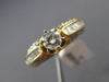 ESTATE 1.20CT ROUND & BAGUETTE DIAMOND 14KT YELLOW GOLD CLASSIC ENGAGEMENT RING
