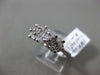 ESTATE 1.01CT DIAMOND 14K WHITE GOLD 3D 3 FLOWER CLUSTER FRIENDSHIP PROMISE RING