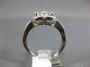 ESTATE .80CT DIAMOND 14KT WHITE GOLD TWO STONE SEMI ETERNITY FILIGREE LOVE RING