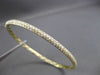 ESTATE 1.71CT DIAMOND 14KT YELLOW GOLD 3mm CLASSIC THREE ROW PAVE BANGLE F/G VS