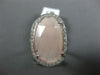 ESTATE LARGE .14CT DIAMOND & AAA EXTRA FACET PINK QUARTZ 14K WHITE GOLD FUN RING