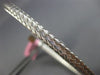 ESTATE LARGE .62CT DIAMOND 14K WHITE GOLD MESH WOVEN CRISS CROSS BANGLE BRACELET