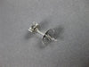 ESTATE .25CT DIAMOND 14K WHITE GOLD CLASSIC SQUARE ROUND CLUSTER STUD EARRINGS