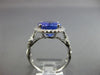 ESTATE LARGE 6.20CT DIAMOND & AAA TANZANITE 14KT WHITE GOLD HALO ENGAGEMENT RING