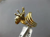ESTATE .22CT DIAMOND 14K YELLOW GOLD 3D 9 STONE SEMI MOUNT ENGAGEMENT RING #9808