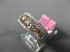 1.23CT WHITE & PINK DIAMOND 18KT WHITE & ROSE GOLD 5 STONE HALO ANNIVERSARY RING