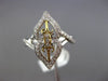 ESTATE WIDE .29CT DIAMOND 14KT TWO TONE GOLD FILIGREE DOUBLE HEART INFINITY RING