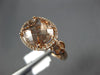 ESTATE 4.28CT DIAMOND & AAA OVAL MORGANITE 14K ROSE GOLD CLASSIC HALO FUN RING
