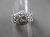 ESTATE 1.30CT DIAMOND 14KT WHITE GOLD 3D FILIGREE WEDDING ENGAGEMENT INSERT RING